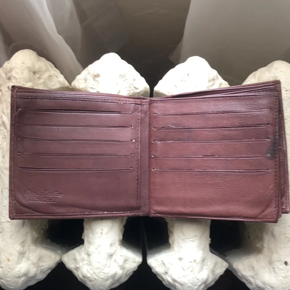 Two EUC leather wallet billfold